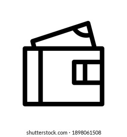 icono de cartera o logotipo símbolo de signo aislado ilustración vectorial - iconos vectoriales de estilo negro de alta calidad
