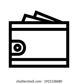 icono de cartera o logotipo símbolo de signo aislado ilustración vectorial - iconos vectoriales de estilo negro de alta calidad
