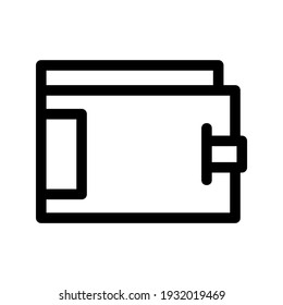 icono de cartera o logotipo símbolo de signo aislado ilustración vectorial - iconos vectoriales de estilo negro de alta calidad
