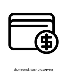 wallet icon or logo isolated sign symbol vector illustration - high quality black style vector icons
