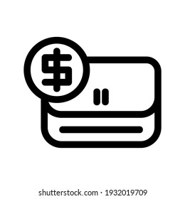 wallet icon or logo isolated sign symbol vector illustration - high quality black style vector icons
