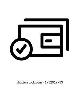 icono de cartera o logotipo símbolo de signo aislado ilustración vectorial - iconos vectoriales de estilo negro de alta calidad
