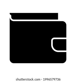 icono de cartera o logotipo símbolo de signo aislado ilustración vectorial - iconos vectoriales de estilo negro de alta calidad
