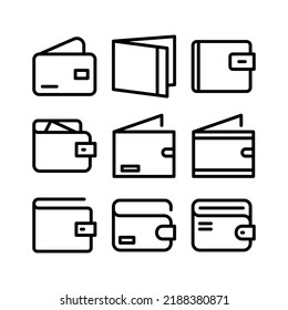 icono de cartera o logotipo símbolo de signo aislado ilustración vectorial - Colección de iconos vectoriales de estilo negro de alta calidad
