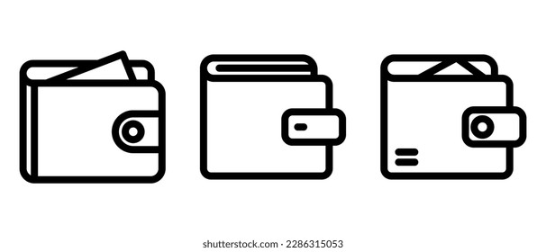 wallet icon or logo isolated sign symbol vector illustration - high quality black style vector icons