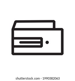 wallet icon or logo vector illustration of isolated sign symbol, vector illustration with high quality black outline.