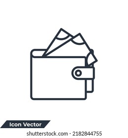 wallet icon logo vector illustration. finance symbol template for graphic and web design collection