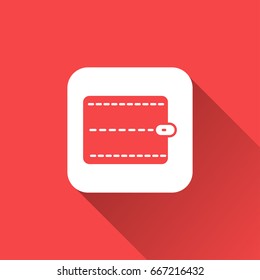 Wallet icon with long shadow
