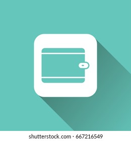 Wallet icon with long shadow