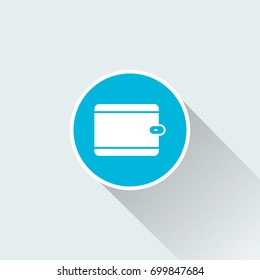 Wallet icon with long shadow