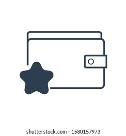 Wallet icon. Loyalty program. Vector.