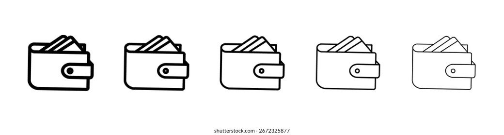 Ícone de carteira para conceito móvel e web design.