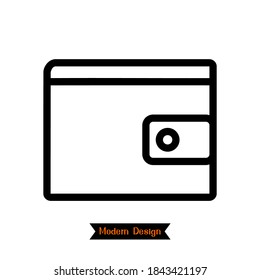 wallet icon with modern design. vector illustration
