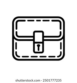 Wallet icon or modern line symbol. Vector line art and icon design with bold outline. Black and white Pixel Perfect minimalistic symbol isolated white background. Silhouette simple thin sign