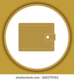 Wallet icon with money 