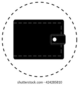 Wallet icon with money 