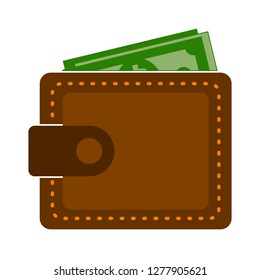 wallet icon - money wallet isolated, money cash illustration - Vector wallet