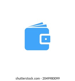 Wallet icon money pocket bill payment simple single pictogram flat icon style graphic design vector