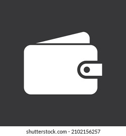 Wallet icon on grey background