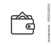 Wallet icon on white background