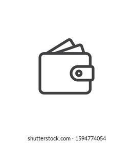 Wallet icon on white background