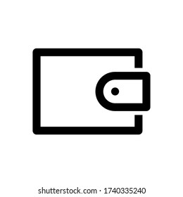 Wallet icon on white background. Vector illustration.