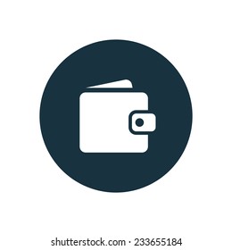 icono de cartera en fondo blanco