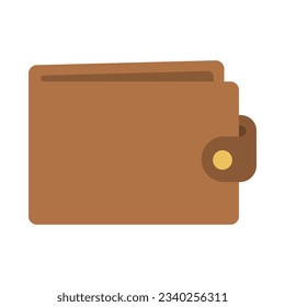 Wallet icon on white background. Vector illustration.