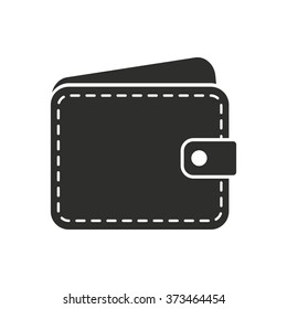 Wallet  icon  on white background. Vector illustration.