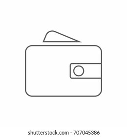 Wallet Icon on white background vector illustration