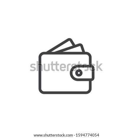 Wallet icon on white background