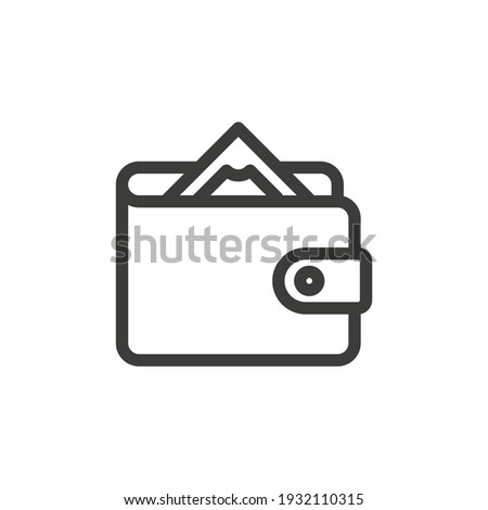 Wallet icon on white background