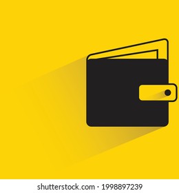 icono de cartera en fondo amarillo