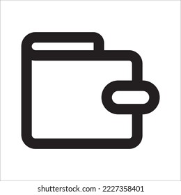 Icono de cartera con estilo de esquema
