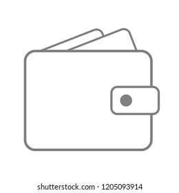 Wallet icon. Outline. Vector.