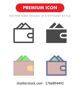 paquete de iconos de cartera aislado en fondo blanco. para el diseño de su sitio web, logotipo, aplicación, interfaz de usuario. Ilustración gráfica vectorial y trazo editable. EPS 10.
