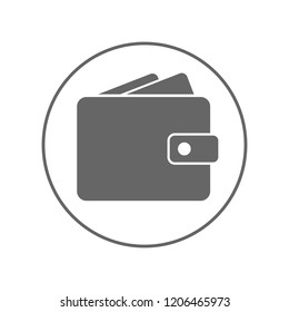 Wallet icon. Payment button. Vector.