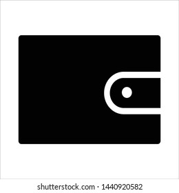 Wallet icon pocket vector icon on white background. Black wallet sign. - Vector