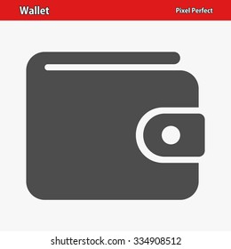 Wallet Icon. Professional, pixel perfect icon optimized for both large and small resolutions. EPS 8 format.