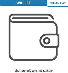 Wallet Icon. Professional, pixel perfect icons optimized for both large and small resolutions. EPS 8 format. 12x size for preview.