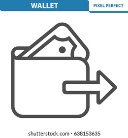 Wallet Icon. Professional, pixel perfect icons optimized for both large and small resolutions. EPS 8 format. 12x size for preview.