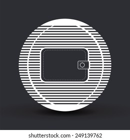 Wallet icon. Purse icon. Flat design style. Made vector illustration