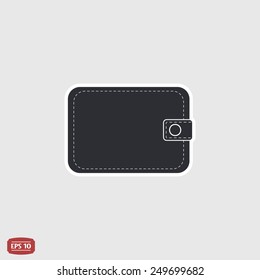 Wallet icon. Purse icon. Flat design style. Made vector illustration