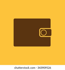 The wallet icon. Purse symbol. Flat Vector illustration
