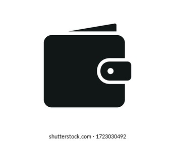 Icono de billetera, monedero. Cartera vectorial aislada en segundo plano. Billetera de ilustración, bolso para aplicaciones móviles. Bolsa pictograma para el diseño de página web. Billetera de icono de estilo minimalista. Concepto de negocio
