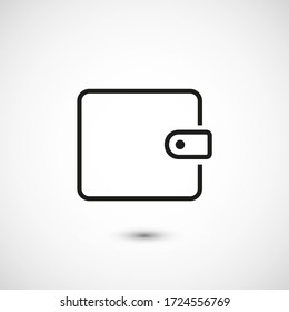 Icono de cartera, cartera. Cartera vectorial aislada en el fondo. Cartera de ilustración, bolso para aplicaciones móviles. Bolsa de pictograma para el diseño de páginas web. Cartera de iconos de estilo minimalista. Concepto de negocio