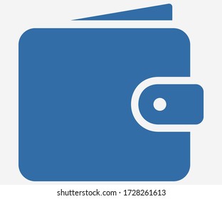 Wallet icon, purse. Vector wallet isolated on background. Illustration wallet, purse for mobile apps. Pictogram purse for web page design. Minimalist style icon wallet. Business concept