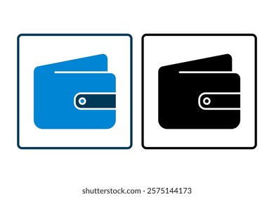 Wallet icon. icon related to Payment. suitable for web site, app, user interfaces, printable etc. solid icon style. simple vector design editable
