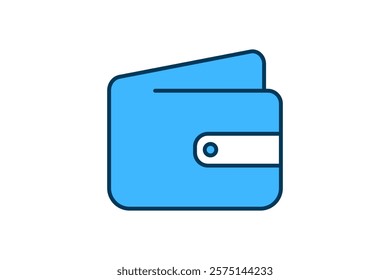 Wallet icon. icon related to Payment. suitable for web site, app, user interfaces, printable etc. flat line icon style. simple vector design editable