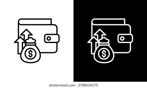 Wallet com Design de Conjunto de Ícones
